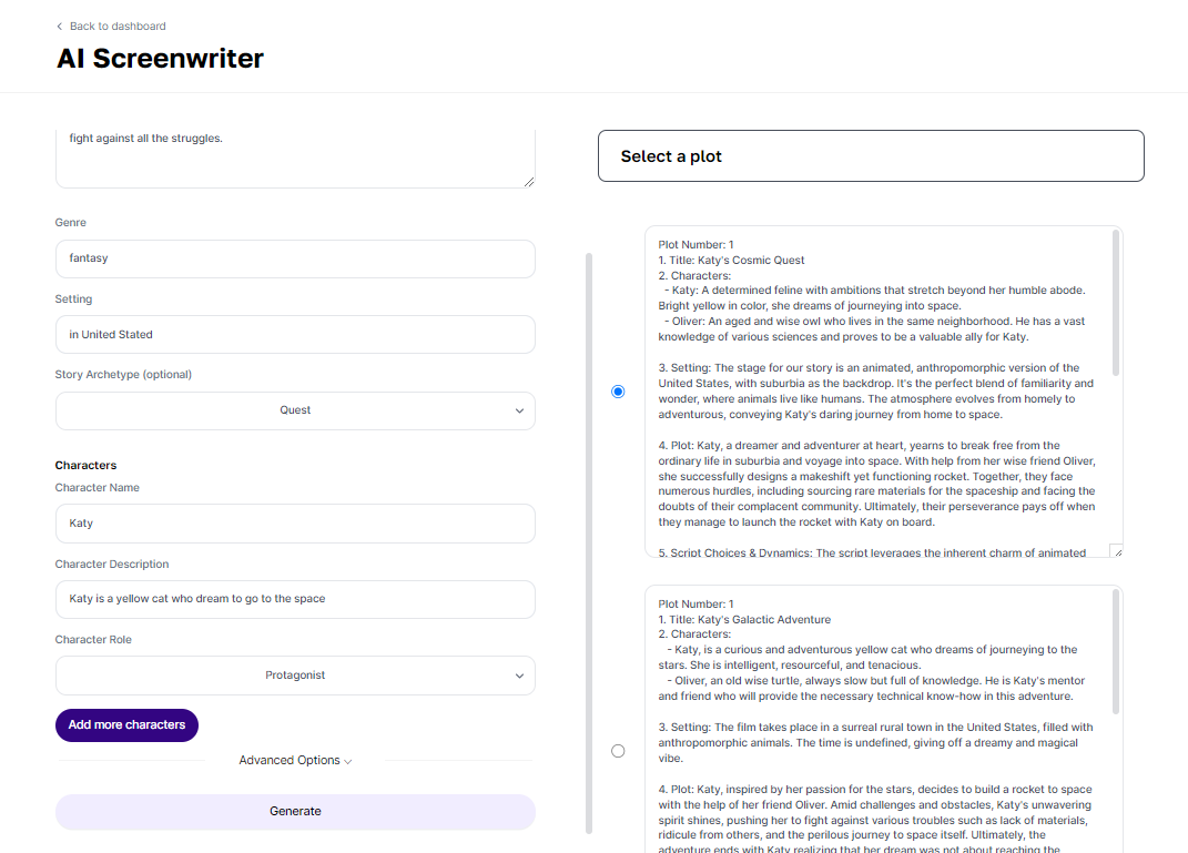 Idea, Generate, Export